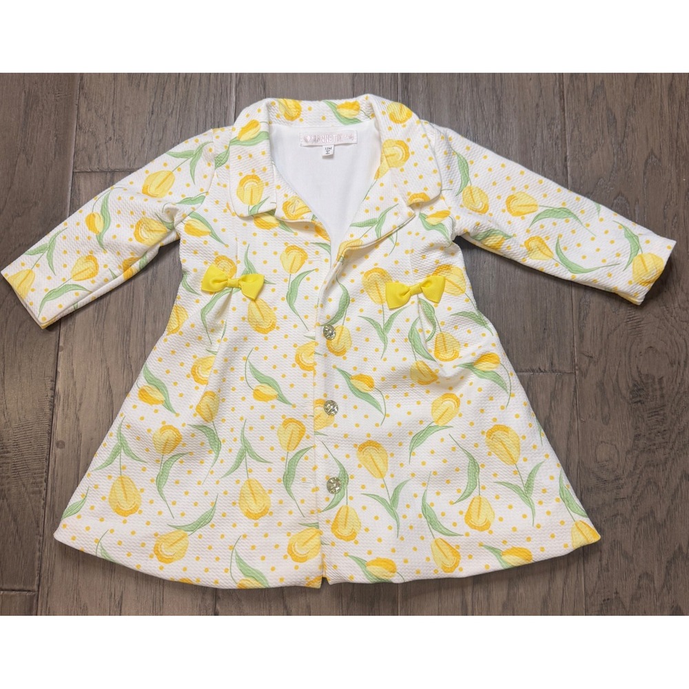 Nanette Baby Girls Yellow Tulip‎ Blazer Jacket Coat 12M Spring Easter